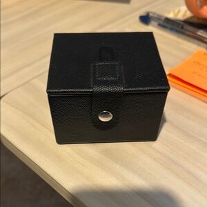 Black Leather Accessory Box